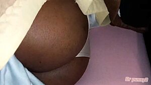 Angolan Stepsister Gets Pounded by Huge White Cock in Hot Pussy