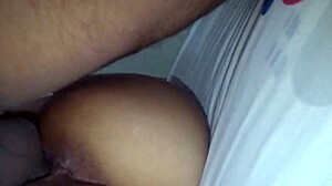Conversational-Neutral: Cute big ass cheating wife takes black friend's big cock in missionary. She gets creampied during homemade cuckold session with rough domination.