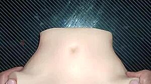 Debut of candy in missionary position with close up creampie slap on big ass toys!