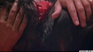 dialogic: manuia taie shows off her small tits and gives a handjob with banana in this retro celebrity nude scene