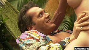 Beautiful redhead lady bends over for hardcore doggystyle pounding outdoors