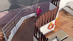 Oh man this homemade sex tape features beautiful busty British blonde MILF riding cowgirl