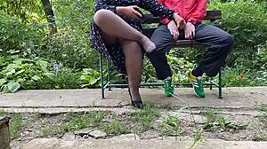 dialogic-provocative did i cum heavily on my mother-in-laws sexy high-heeled shoes outdoors?