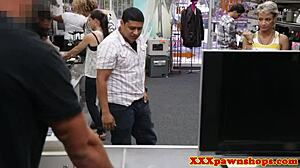 Girlfriend Gets Pussy Pounded Hard on Hidden Cam for Pawnshop Credit