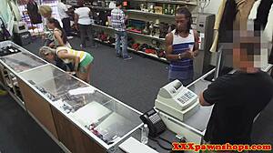 Girlfriend Gets Pussy Pounded Hard on Hidden Cam for Pawnshop Credit