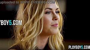 Stunning Big Ass Blonde Playboy Model Bailey Rayne Strips Fully Nude In Adorable Solo Softcore Tease