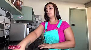 Curious milf dandara moraes dives into raw menage a trois with blowjob doggystyle muff diving double action