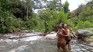 i was shocked when busty stepmom with big ass and tits fucked that old pervert by the river