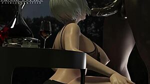 2b vadia eagerly sucks that monster big black cock before taking it deep in her asshole