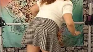 hotwife steffi feels so playful shaking her ass naked in homemade dance as redhead wife