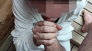 Dick Flash - I Pull Out My Cock In Front Of My Teacher In The Public Sauna And She Helps Me Cum - Risk Of Getting Caught - Misscreamy