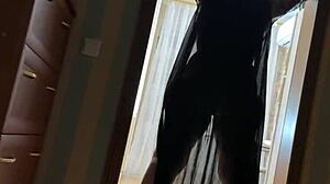 i felt so trapped when stepmom blocked the door and took my cock in her ass and mouth