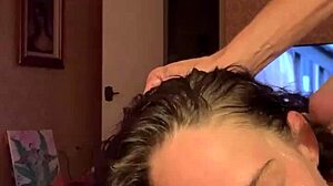 older woman gets brains fucked out for tuition with double jizz facial