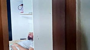 Step mom visits stepson at night in dorm to teach him sex