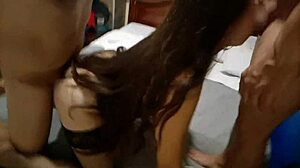 i can't believe how this latin slut wife took two cocks for her birthday, loving that double penetration thrill.