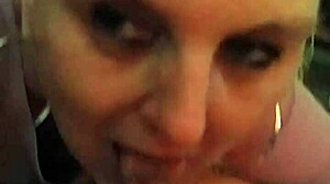 Blowjob horny milf sucking cock action