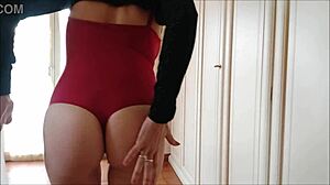 Stepmom Finds Your Gift With Big Ass And Tits In Lingerie For Anal Play