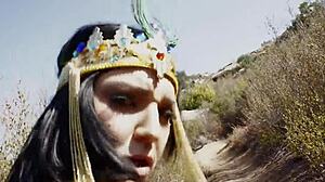 Will you let the sultan lick and fuck my tight pussy outdoors?