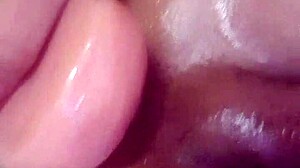 i stretch my tight shemale ass with huge 11 inch dildo in pov