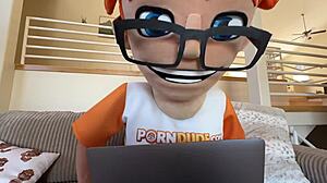 lusty linda lan jumps on the porn dude's big cock during her wild casting interview on the sofa.