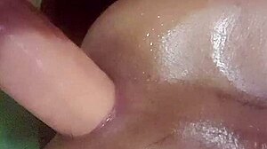 i stretch my tight shemale ass with huge 11 inch dildo in pov