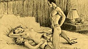 Wow! Vintage Erotic Art Shows Hairy Beaver and Pussy in Antique Style!