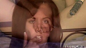 Slim young veronica hill slides dildo deep for gaping asshole and wet orgasm.