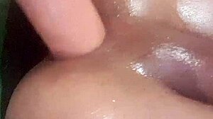 i stretch my tight shemale ass with huge 11 inch dildo in pov