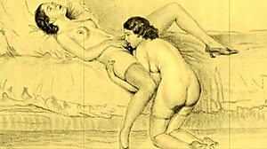 Wow! Vintage Erotic Art Shows Hairy Beaver and Pussy in Antique Style!