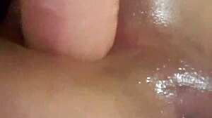 i stretch my tight shemale ass with huge 11 inch dildo in pov