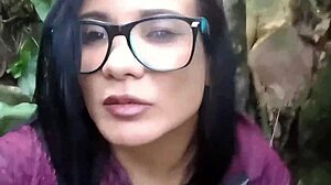 Latina Milf Flashing Big Clit And Blowjob In Nature