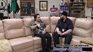 dr tampa performs tampa university entrance physical on mara luv with shaved pussy vibrator and gloves