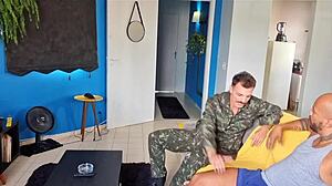 I fucked my old army soldier friend hard