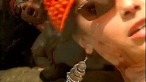 a mature man fucks an exotic babe wearing only a cap and sunglasses on the seaside stones