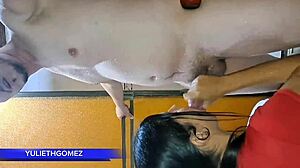 At The Gym I Give My Stepfather A Great Blowjob While The Trainer Is Watching Us Casero Real