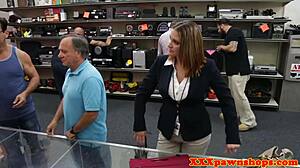 I need cash so I'll pawn my pussy in the office