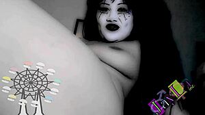 Asian Clown Strips Down Revealing Big Ass and Shaved Pussy on Jaylainc Com