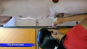 At The Gym I Give My Stepfather A Great Blowjob While The Trainer Is Watching Us Casero Real