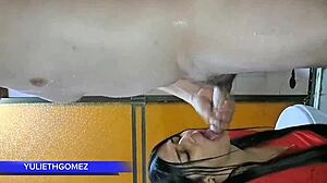 At The Gym I Give My Stepfather A Great Blowjob While The Trainer Is Watching Us Casero Real