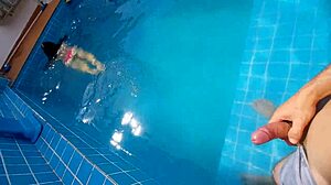 Stepsister Surprised By Hard Erect Cock In Pool