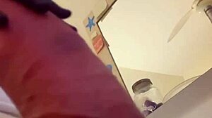 Workout exercises for my big cock in homemade session with handjob