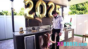 I Feel So Overwhelmed As This Tiny Slut Takes That Massive Cock On NYE