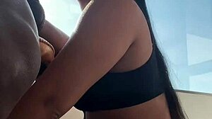 Cute Brazilian Teen Sucks And Rides Big Black Cock For First Time Cumshot