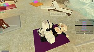 Hey, check this Roblox porn with blonde blowjob and wet ass shaking!