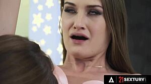 21 Sextury - Three Hot Beauties Take Turns Licking Pussy and Enjoying Deep Lesbian Pleasure with Face Sitting and Rimjob!