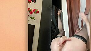 i enjoy anal fisting and masturbation as webcam girl vikusik22a with cute blue eyes redhead close up fingering