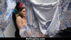 Security guard catches her and offers her a choice sex or consequences - myshopsex