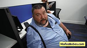 Horny office milf Sasha Pearl with big boobs gets naughty with Parker Ambrose!