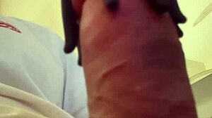 Workout exercises for my big cock in homemade session with handjob