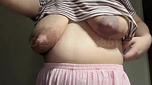 Why does this hot indian milf step mom tease big boobs on webcam?